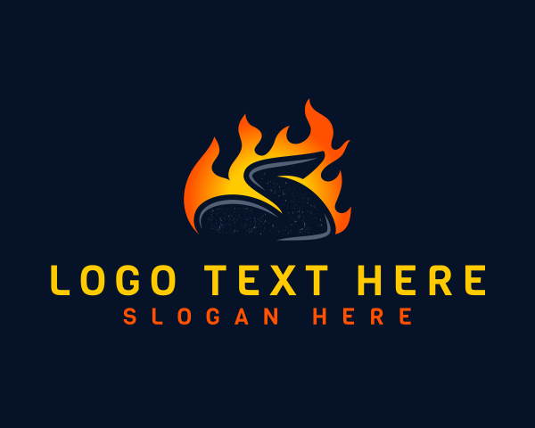 Flaming logo example 2