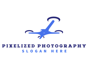 Quadcopter Drone Photography logo design