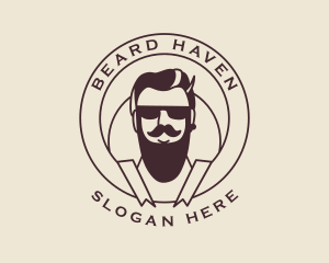 Grooming Man Beard Salon  logo design