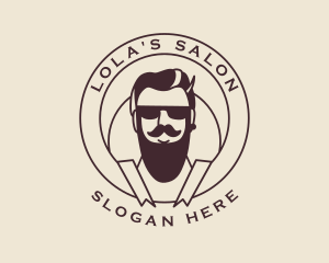 Grooming Man Beard Salon  logo design