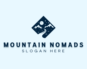 Moon Mountain Adventure Road logo design