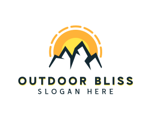 Mountain Climbing Travel  logo design