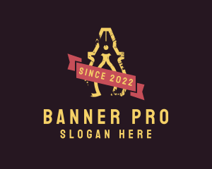 Rustic Pliers Banner logo design