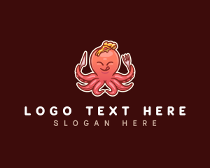 Octopus Pizza Slice logo