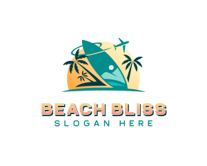 Surfboard Beach Resort logo design