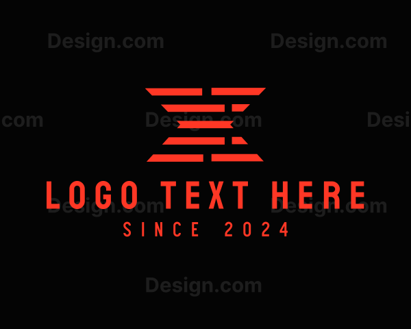 Red Technology Letter X Logo