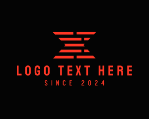 Red Technology Letter X logo