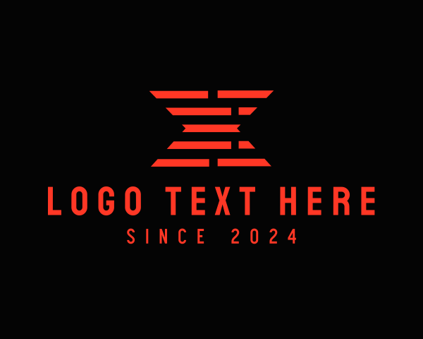 Red Technology Letter X logo