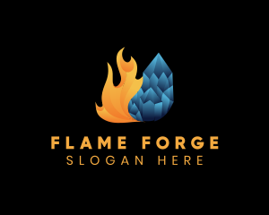 Fire Ice 3d  logo design