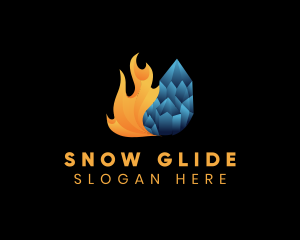 Fire Ice 3d  logo design