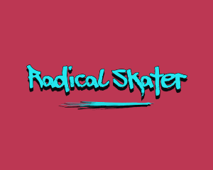 Graffiti Skater Brush logo design