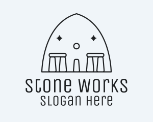 Stonehenge Stone Monument logo design