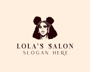 Woman Hairdresser Salon logo design