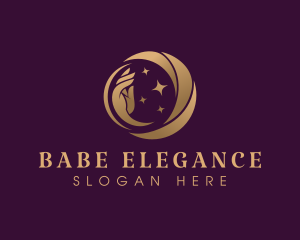 Beauty Elegant Moon logo design