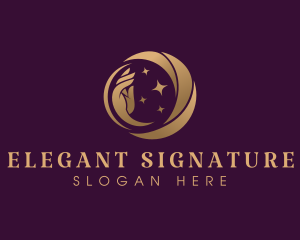 Beauty Elegant Moon logo design