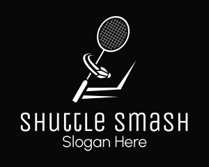Badminton Racket Shuttlecock Swing logo