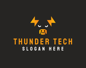 Bull Thunder Horns logo design