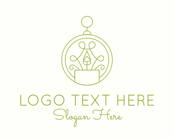 Green Ornate Candle  logo