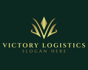 Luxury Royal Crown Letter V logo