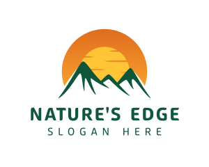 Mountain Highlands Sunset logo design