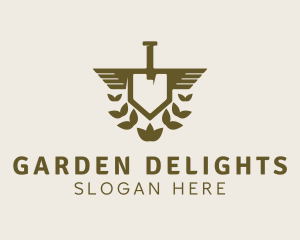 Leaf Garden Trowel logo design