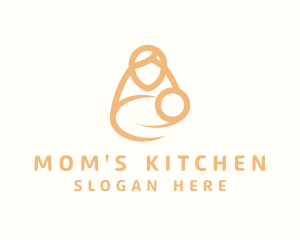 Orange Mother Infant logo design