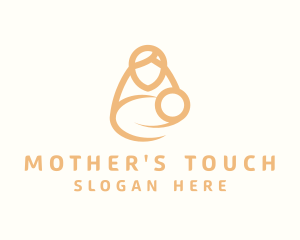 Orange Mother Infant logo design