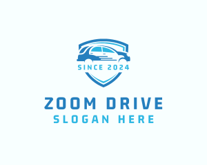 Car Driving Shield logo design