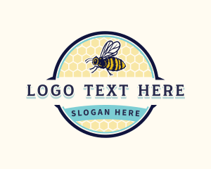 Bee Bumblebee Honeycomb logo