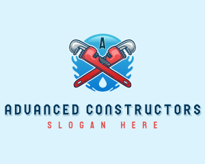 Wrench Plumbing Repair logo design