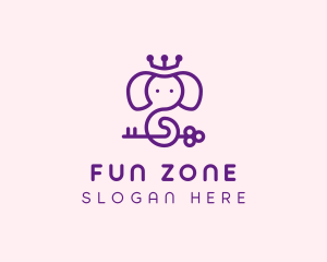 Magical Elephant Crown logo design