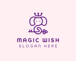 Magical Elephant Crown logo design