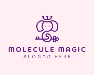 Magical Elephant Crown logo design