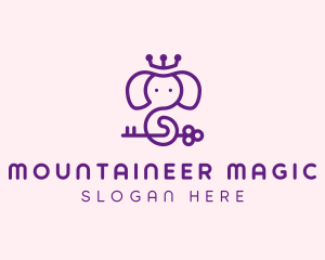 Magical Elephant Crown logo design