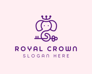 Magical Elephant Crown logo design