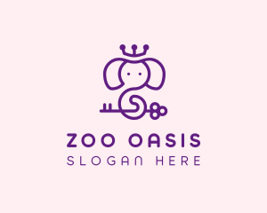 Magical Elephant Crown logo design