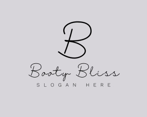 Professional Script Fashion Boutique logo design