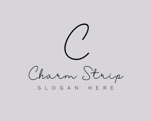 Professional Script Fashion Boutique logo design