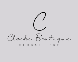 Professional Script Fashion Boutique logo design