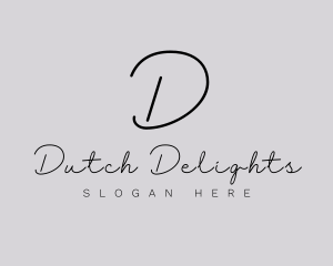 Professional Script Fashion Boutique logo design