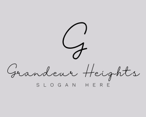 Professional Script Fashion Boutique logo design