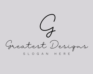 Professional Script Fashion Boutique logo design