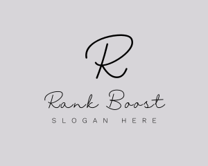 Professional Script Fashion Boutique logo design