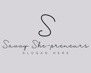 Professional Script Fashion Boutique logo design