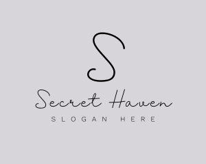 Professional Script Fashion Boutique logo design