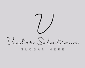 Professional Script Fashion Boutique logo design