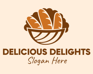 Baguette Bread Basket logo design