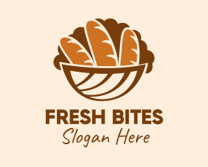 Baguette Bread Basket logo design