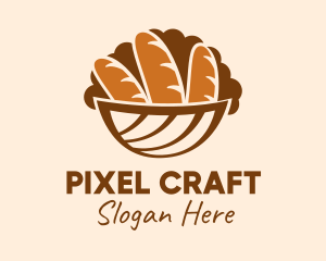 Baguette Bread Basket logo design