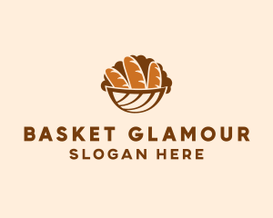 Baguette Bread Basket logo design